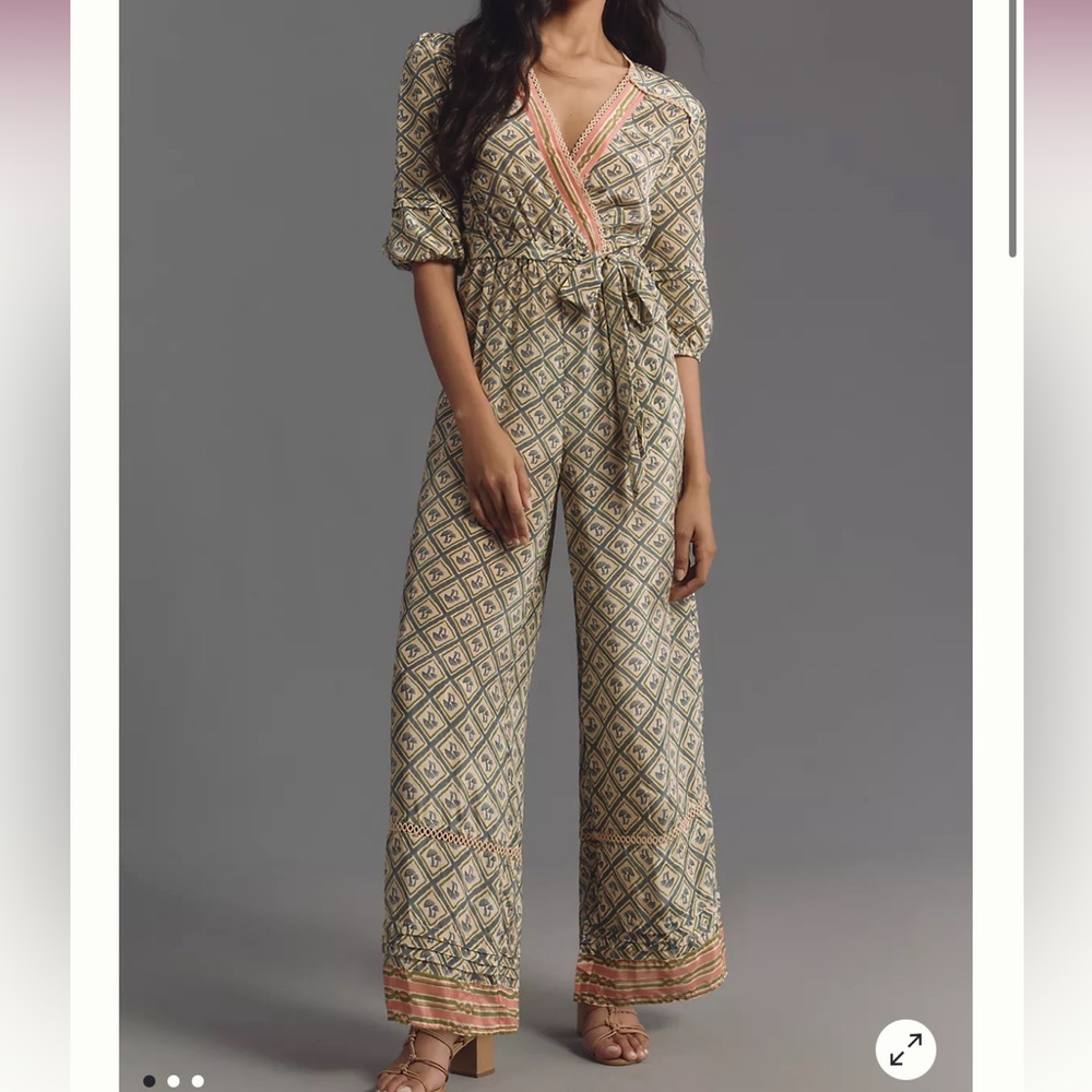 NWT farm rio mushroom print jumpsuit size M